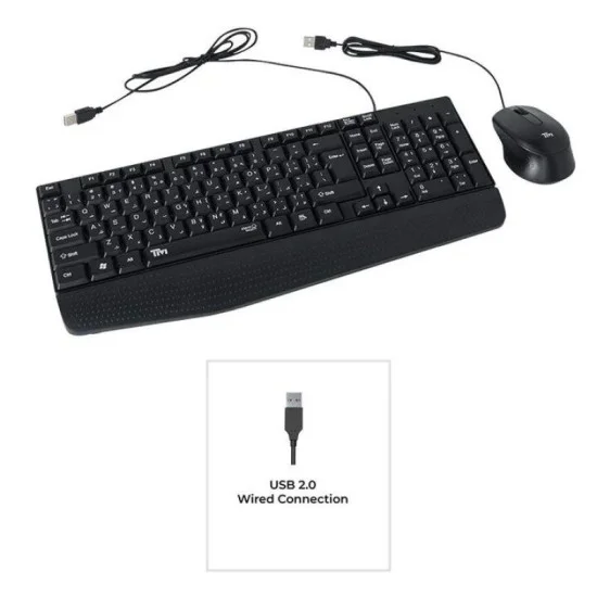 Twisted Minds K12 Kavara Series 2in1 Combo Wired Mode Lightweight - Black - (English / Arabic) Layout